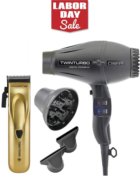 Turbo Power Twin Turbo Digital Power Dryer and Turbo Power Forte Clipper