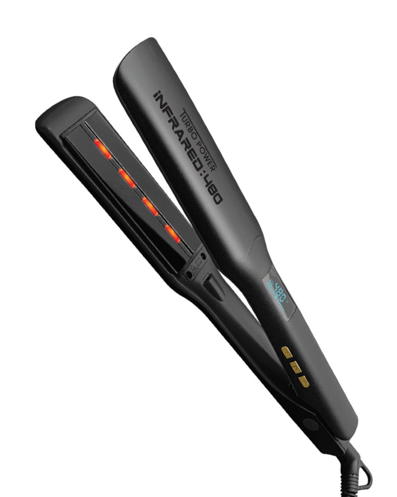 Turbo Power Infrared 480 Black Titanium Flat Iron 1.5 Turbo Power Hair Dryer